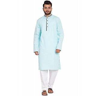 Designer kurta-Pyjama set- Sky Blue